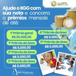 Ajude o IIGG com sua nota e concorra a prêmios mensais